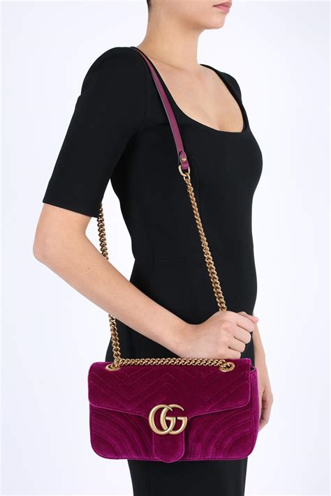 gucci gg marmont shoulder bag velvet|Gucci Marmont small shoulder bag.